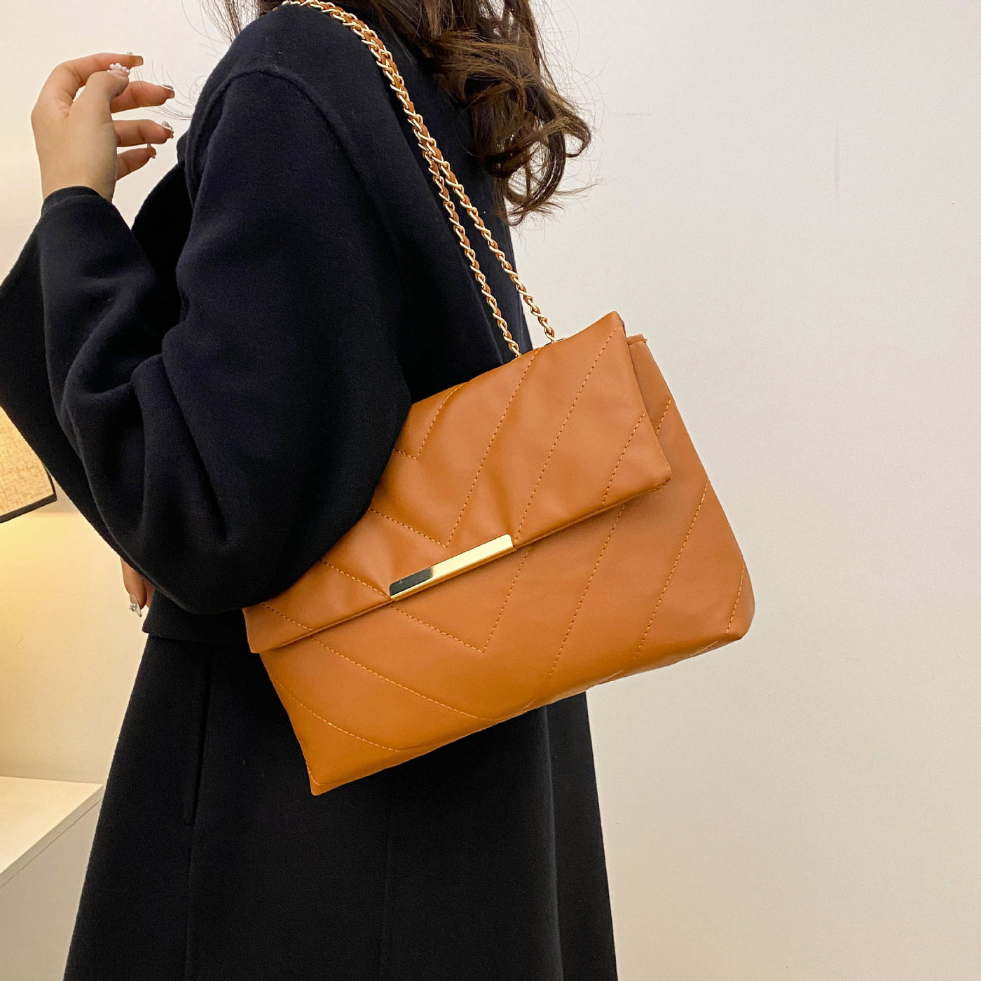 Simple Portable Casual Fashion Crossbody Diamond Embroidery Thread Chain Bag