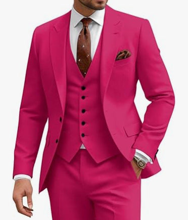 Men's Casual Business Wedding Three-piece Suit
