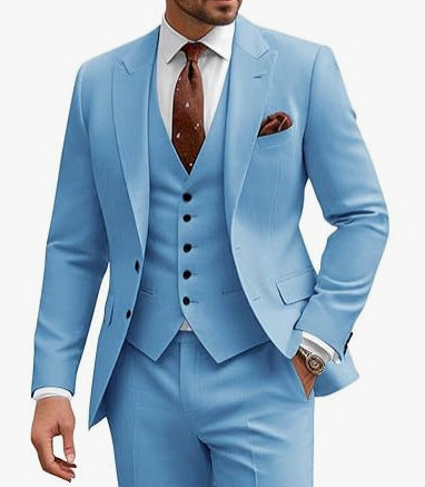 Men's Casual Business Wedding Three-piece Suit