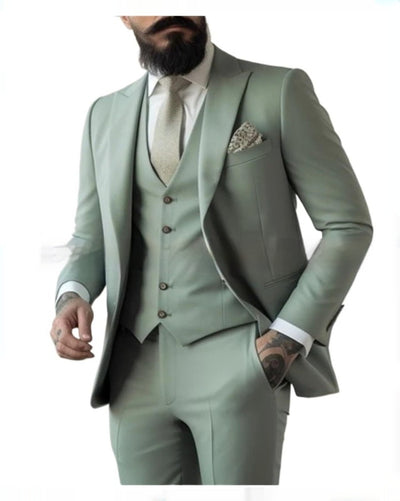 Men's Casual Business Wedding Three-piece Suit